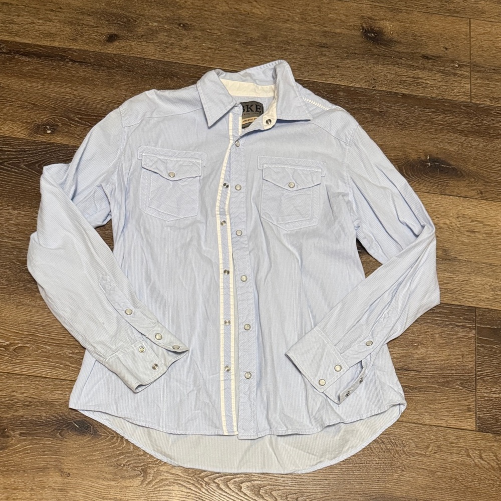 BKE pearl button down large